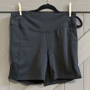 PINK ACTIVE Black Mesh Panel Athletic Shorts XL Stretch Lightweight Breathable